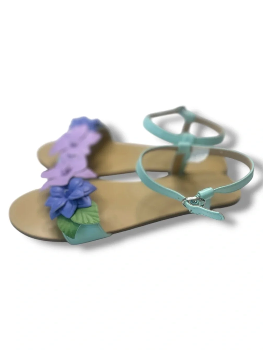 Janie and Jack - Flower Petal Sandal in Mint - Girls Size 3